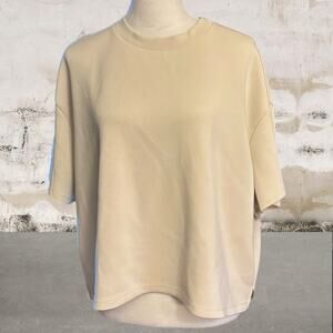 RDI NWOT Women's Cream Short Sleeve Top Size XL